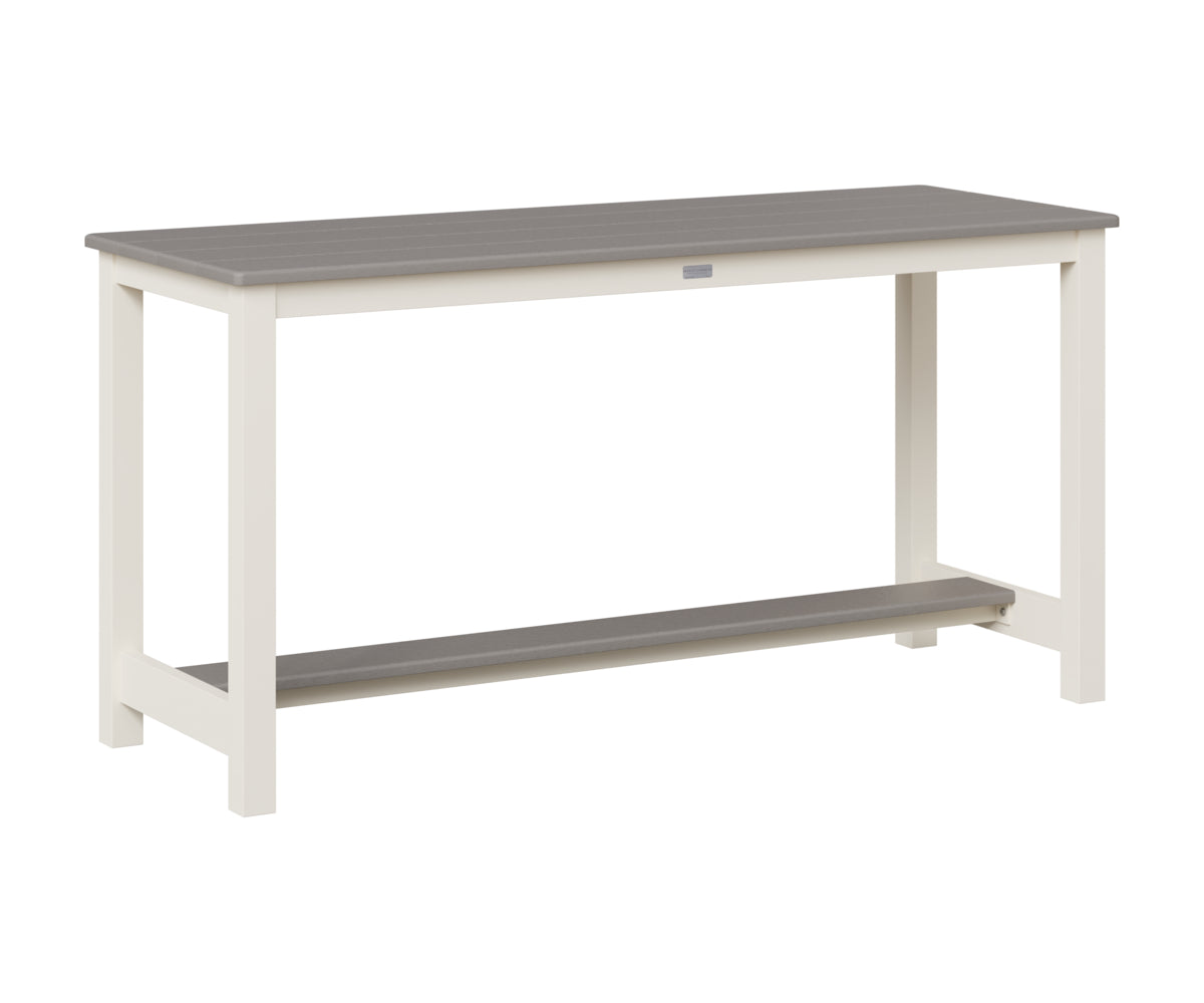 Berlin Gardens Balcony Table with Aluminum Base in White, Light Gray top