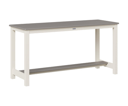 Berlin Gardens Balcony Table with Aluminum Base in White, Light Gray top