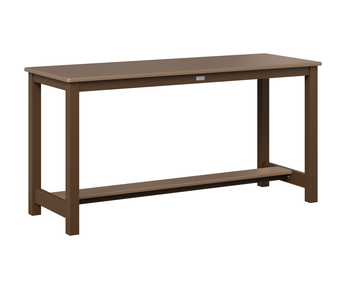 Berlin Gardens Balcony Table with Aluminum Base in Mesquite Wood Vein, Hammered Bronze top
