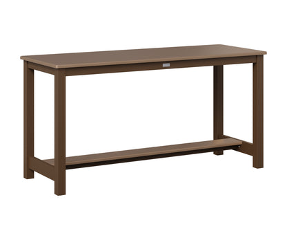 Berlin Gardens Balcony Table with Aluminum Base in Mesquite Wood Vein, Hammered Bronze top