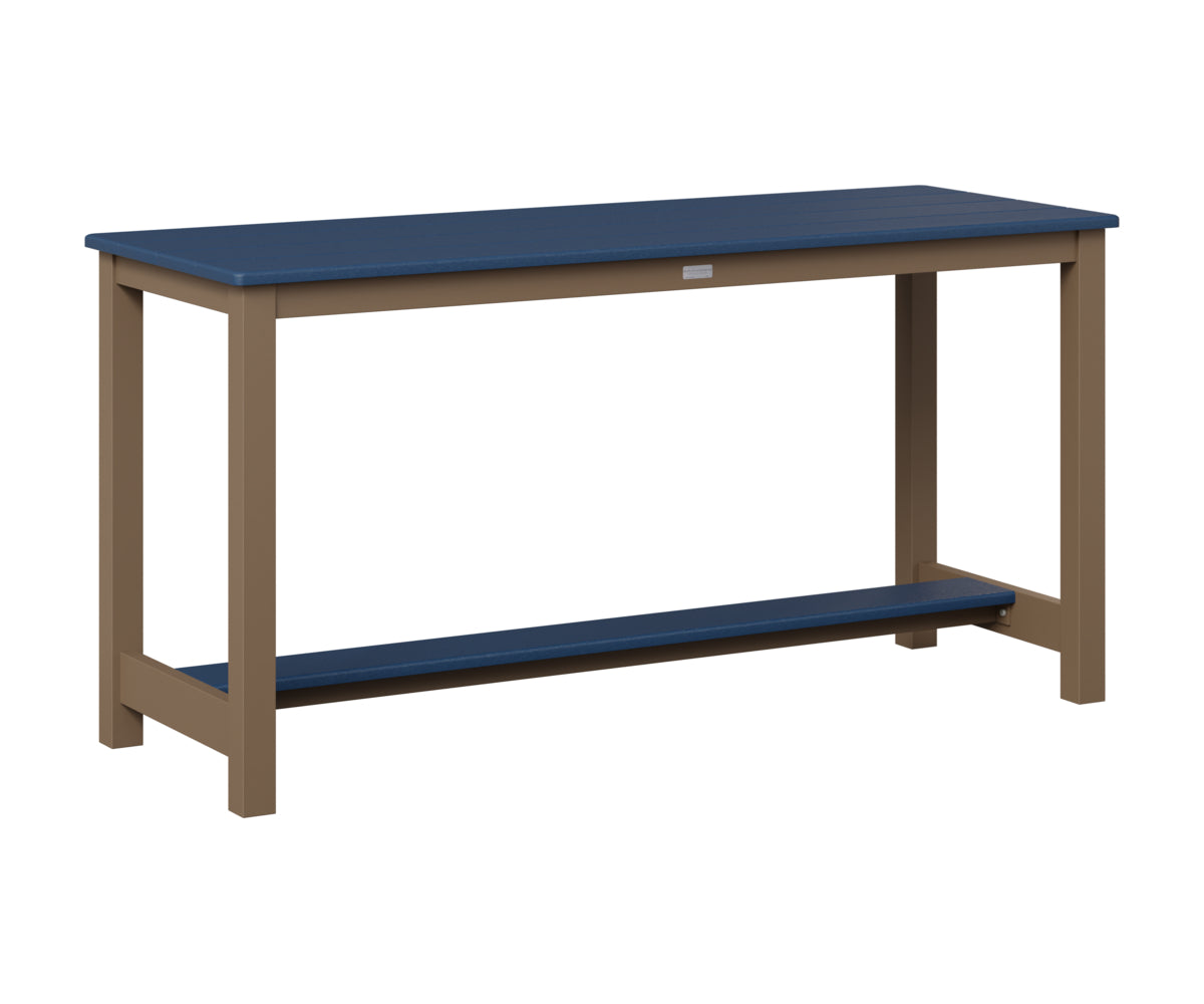 Berlin Gardens Balcony Table with Aluminum Base in Clay, Navy Blue top
