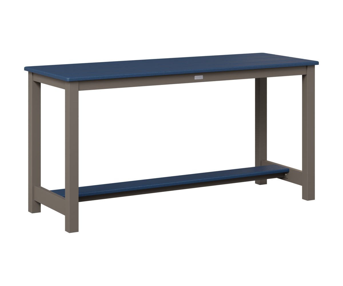 Berlin Gardens Balcony Table with Aluminum Base in Graphite, Navy Blue top