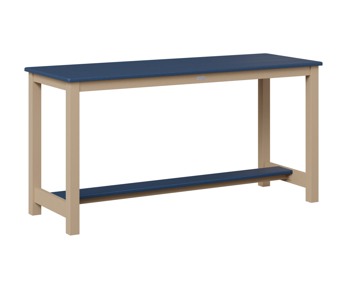 Berlin Gardens Balcony Table with Aluminum Base in Sahara Speckle, Navy Blue top