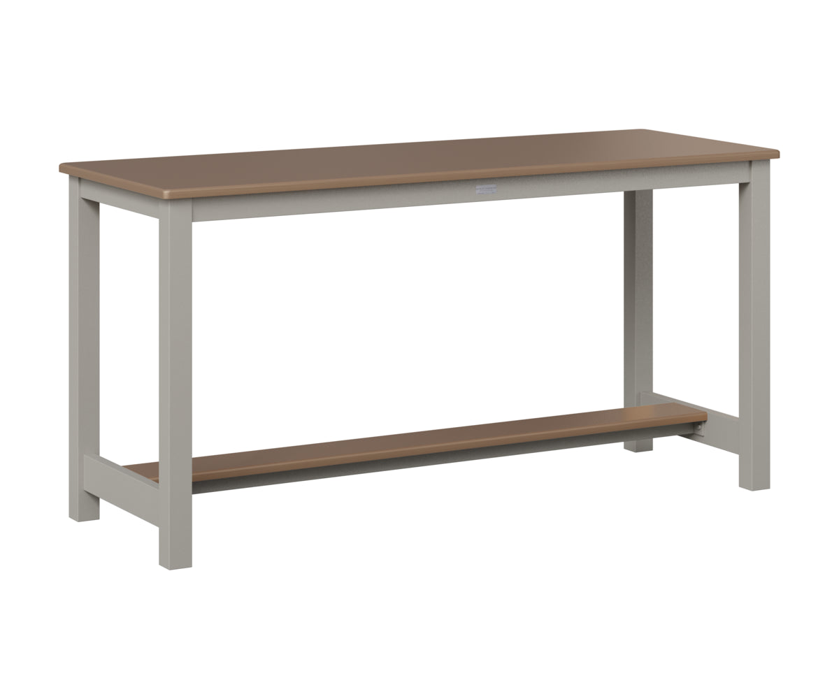 Berlin Gardens Balcony Table with Aluminum Base in Platinum Silver, Hammered Bronze top