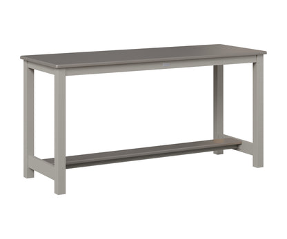Berlin Gardens Balcony Table with Aluminum Base in Platinum Silver, Hammered Stainless top