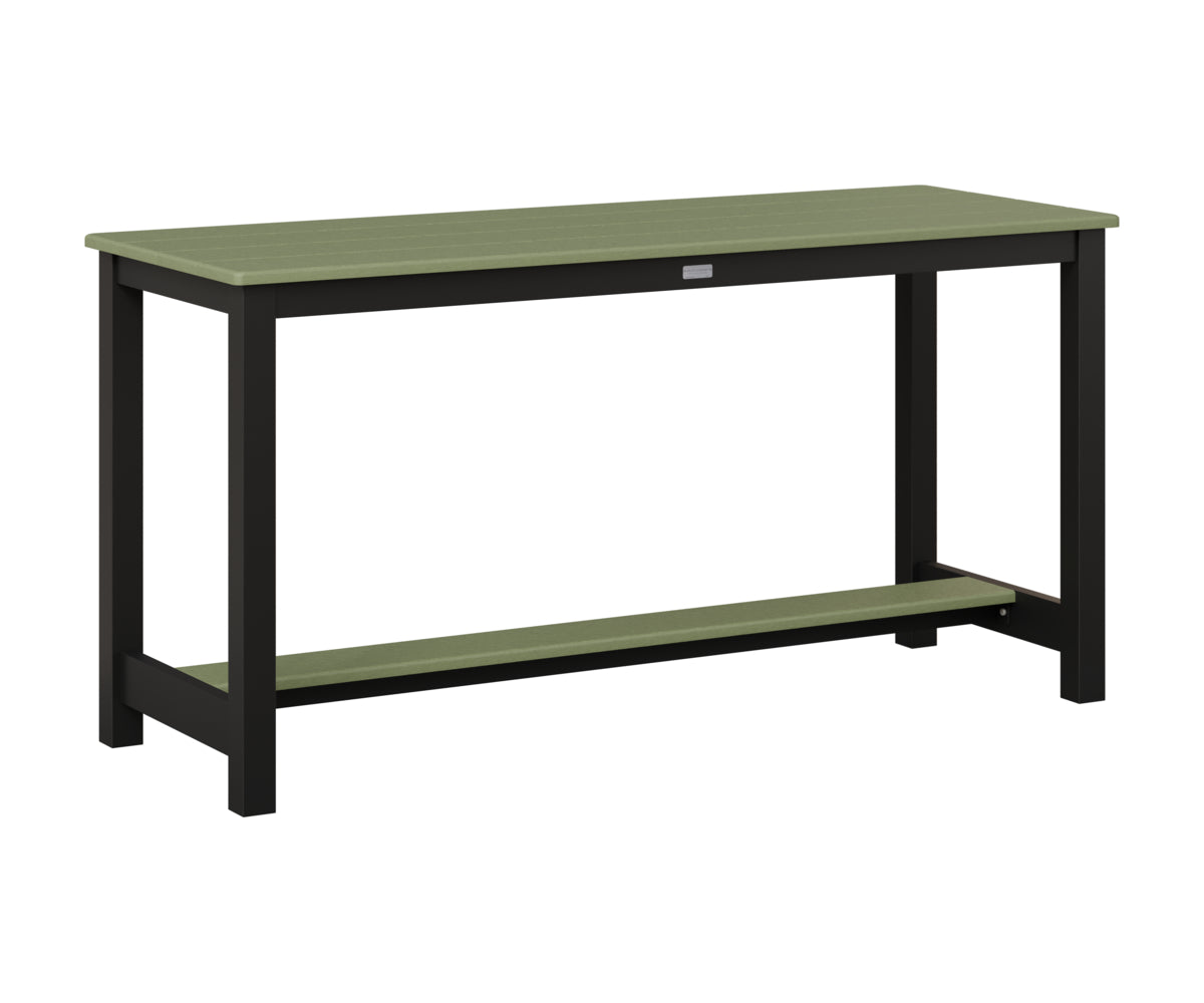 Berlin Gardens Balcony Table with Aluminum Base in Black, Sage top