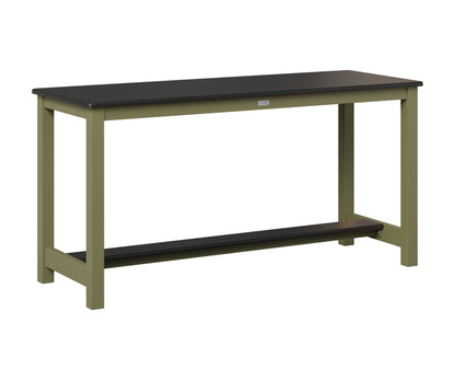 Berlin Gardens Balcony Table with Aluminum Base in Green Sage, Hammered Black top