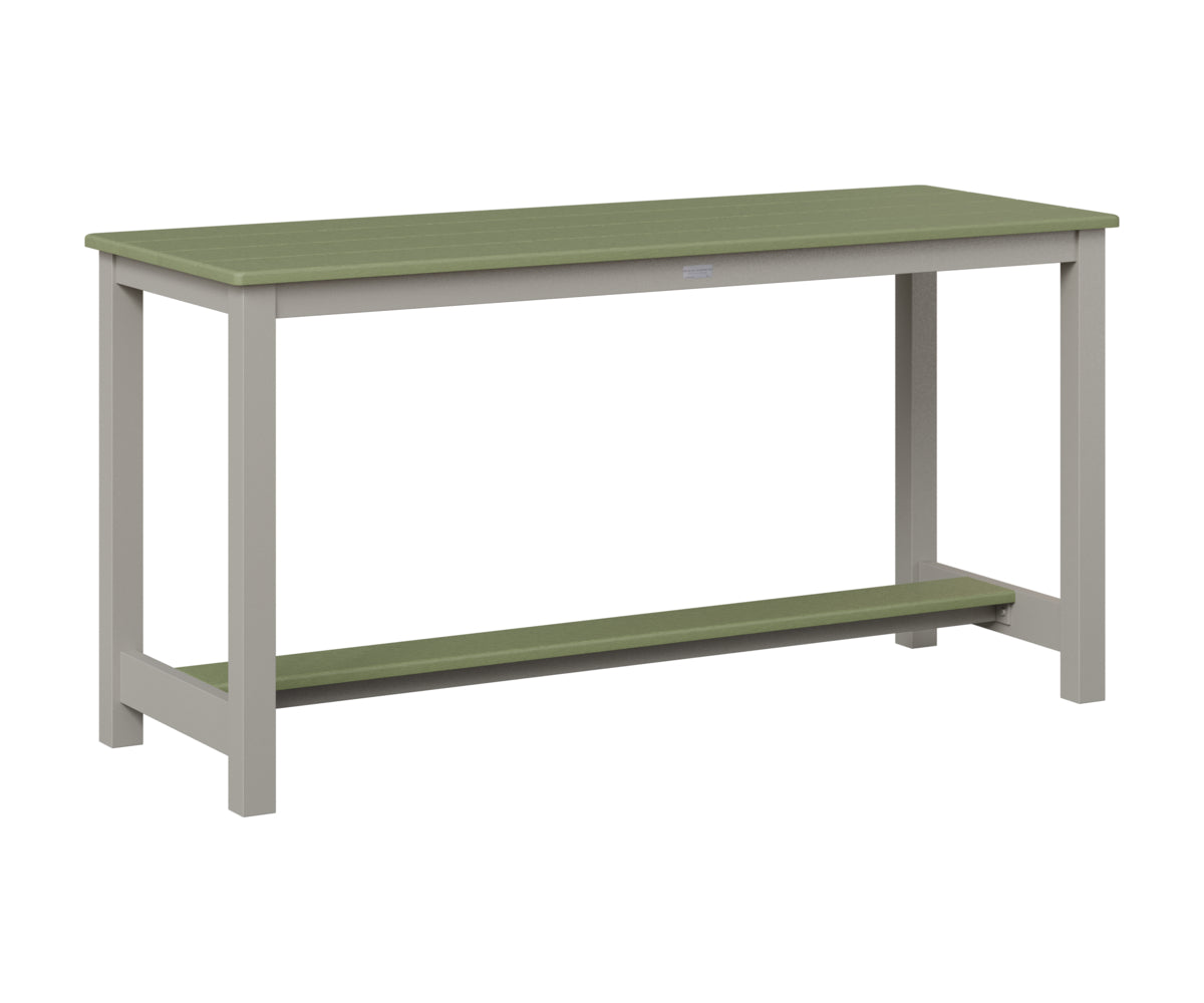 Berlin Gardens Balcony Table with Aluminum Base in Platinum Silver, Sage top