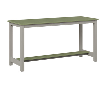 Berlin Gardens Balcony Table with Aluminum Base in Platinum Silver, Sage top