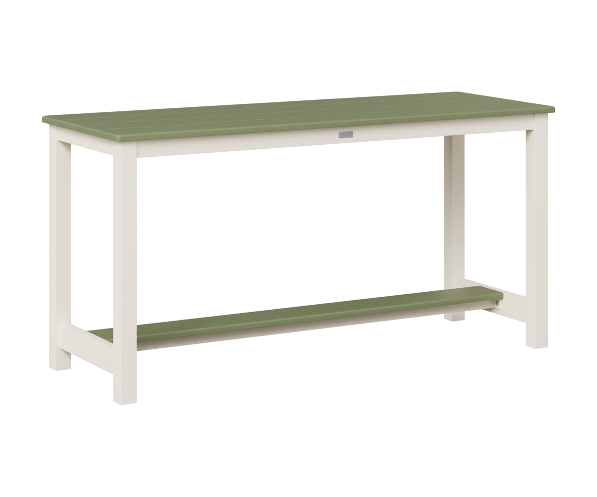 Berlin Gardens Balcony Table with Aluminum Base in White, Sage top