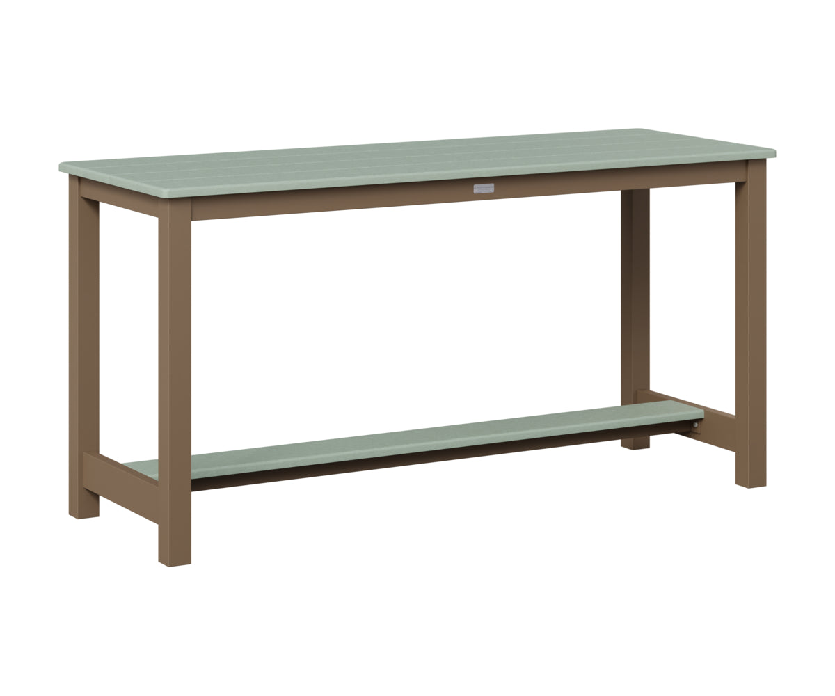 Berlin Gardens Balcony Table with Aluminum Base in Clay, Sea Foam top