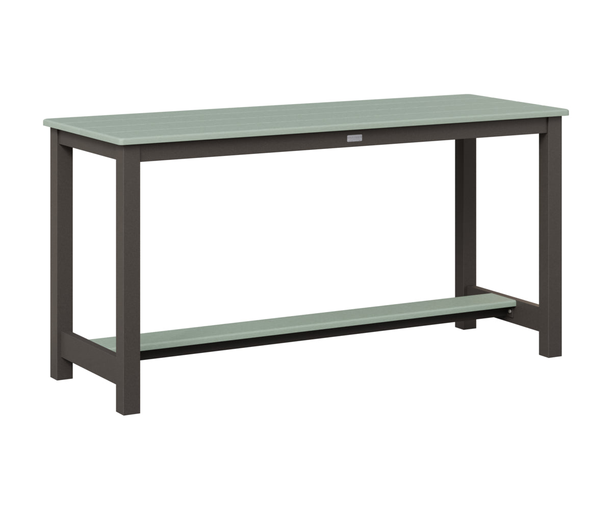 Berlin Gardens Balcony Table with Aluminum Base in Granite Speckle, Sea Foam top