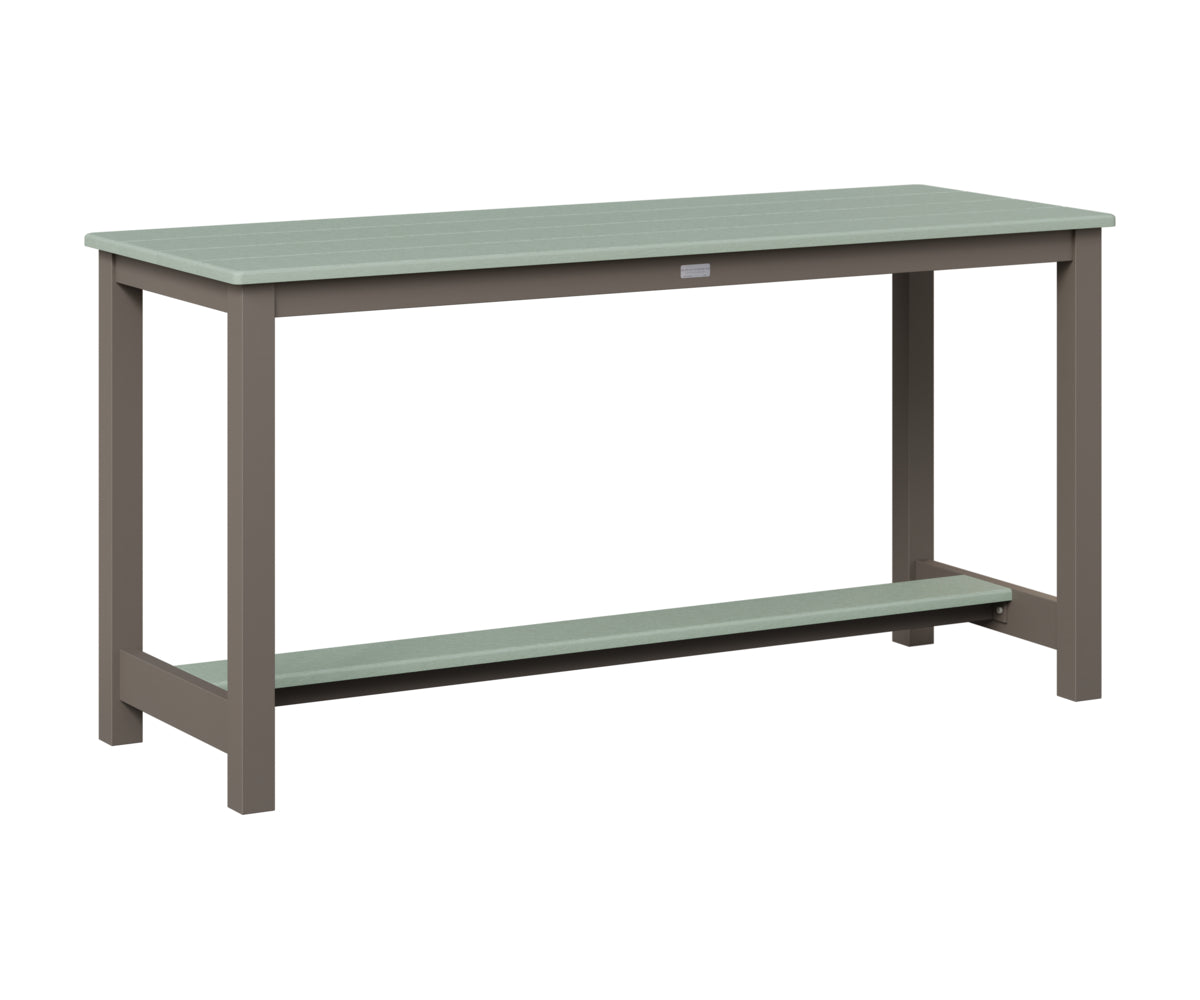 Berlin Gardens Balcony Table with Aluminum Base in Graphite, Sea Foam top
