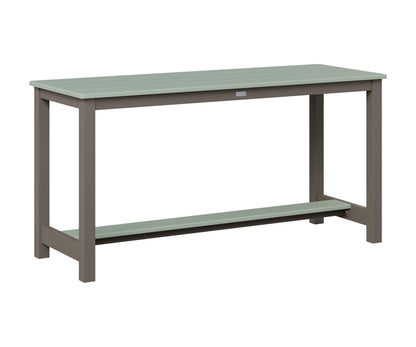Berlin Gardens Balcony Table with Aluminum Base in Graphite, Sea Foam top