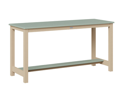 Berlin Gardens Balcony Table with Aluminum Base in Luna Multi, Sea Foam top