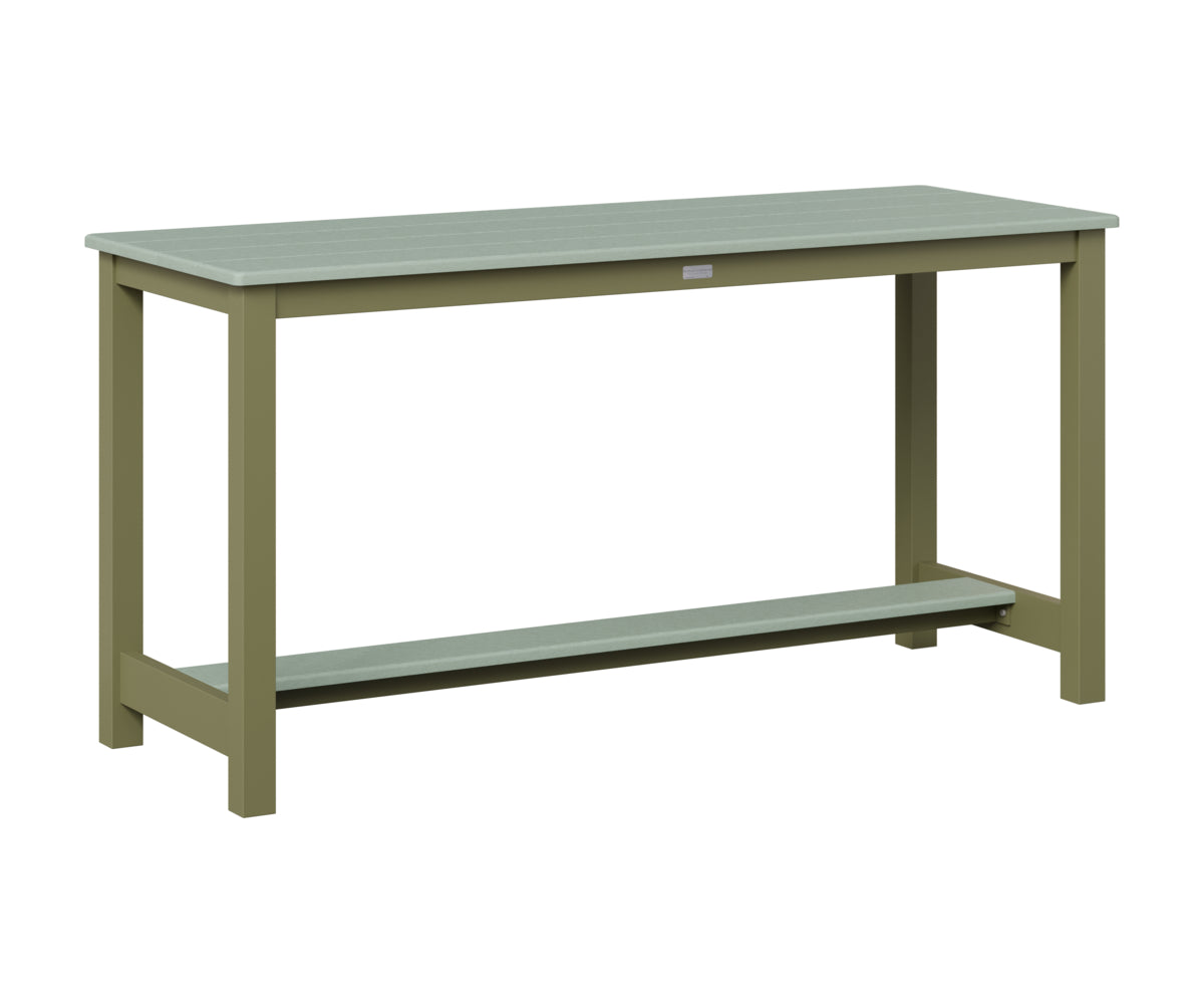 Berlin Gardens Balcony Table with Aluminum Base in Green Sage, Sea Foam top
