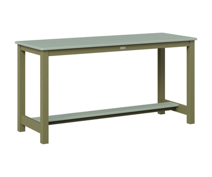 Berlin Gardens Balcony Table with Aluminum Base in Green Sage, Sea Foam top