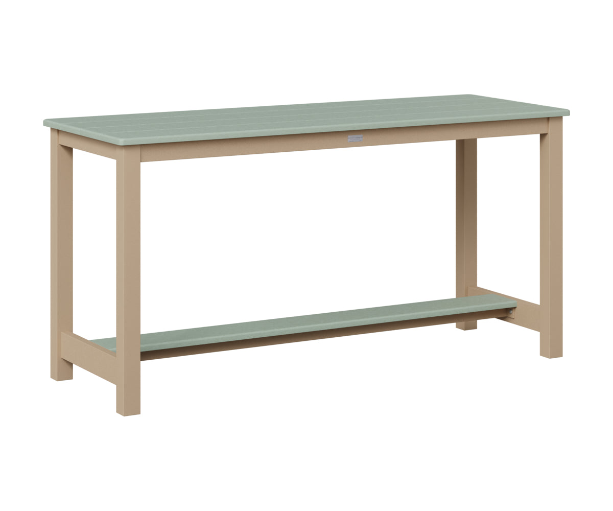 Berlin Gardens Balcony Table with Aluminum Base in Sahara Speckle, Sea Foam top