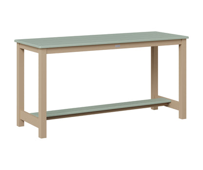 Berlin Gardens Balcony Table with Aluminum Base in Sahara Speckle, Sea Foam top