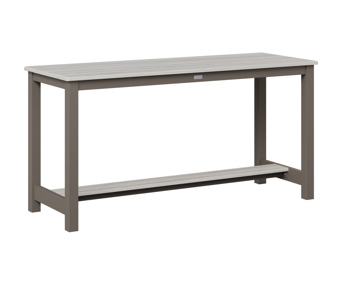 Berlin Gardens Balcony Table with Aluminum Base in Graphite, Seashell top
