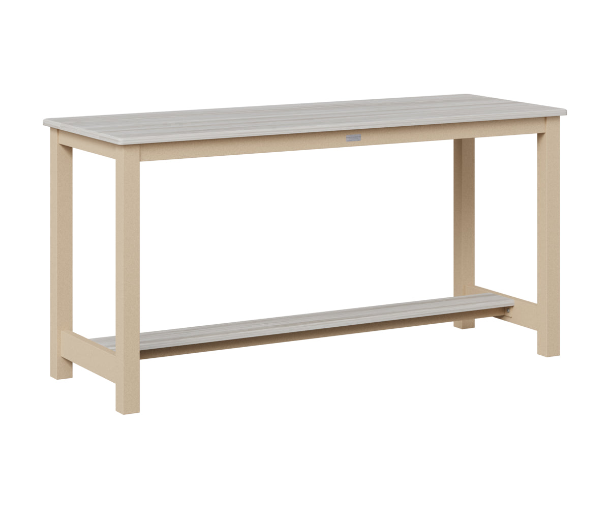Berlin Gardens Balcony Table with Aluminum Base in Luna Multi, Seashell top