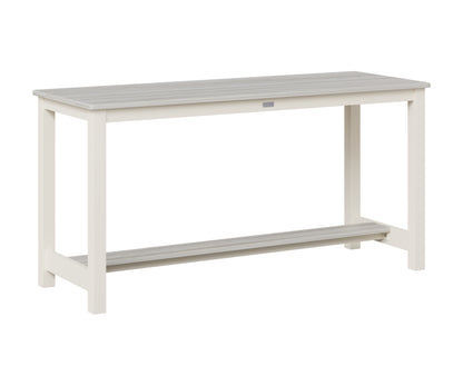 Berlin Gardens Balcony Table with Aluminum Base in White, Seashell top