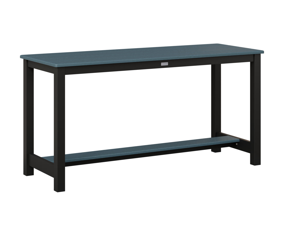 Berlin Gardens Balcony Table with Aluminum Base in Black, Slate top
