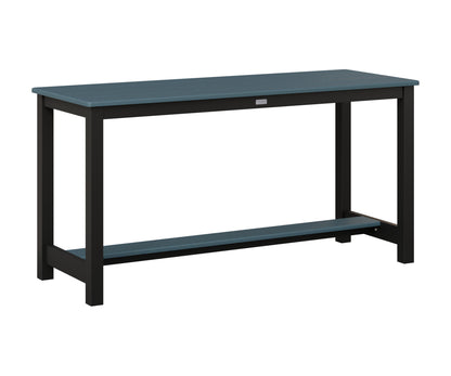 Berlin Gardens Balcony Table with Aluminum Base in Black, Slate top