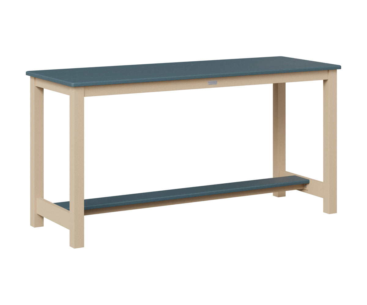 Berlin Gardens Balcony Table with Aluminum Base in Luna Multi, Slate top