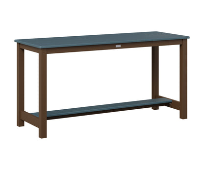 Berlin Gardens Balcony Table with Aluminum Base in Mesquite Wood Vein, Slate top