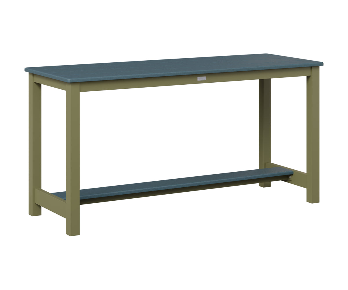 Berlin Gardens Balcony Table with Aluminum Base in Green Sage, Slate top