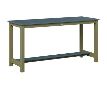 Berlin Gardens Balcony Table with Aluminum Base in Green Sage, Slate top