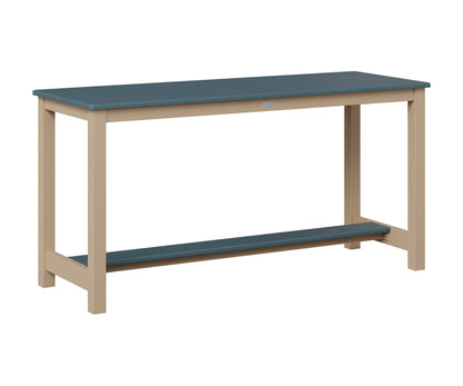 Berlin Gardens Balcony Table with Aluminum Base in Sahara Speckle, Slate top