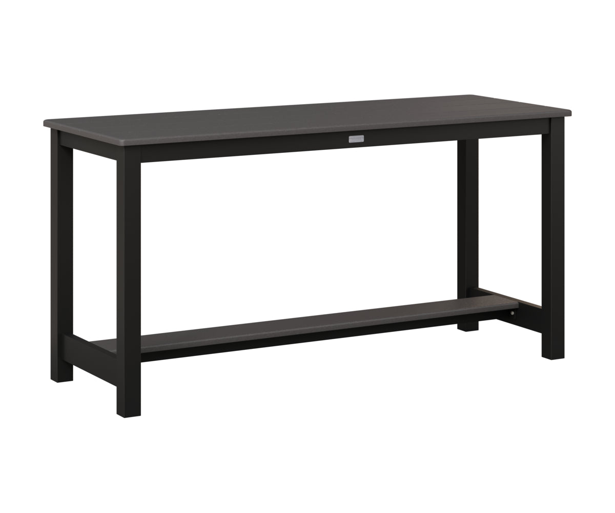 Berlin Gardens Balcony Table with Aluminum Base in Black, Smoke Gray top