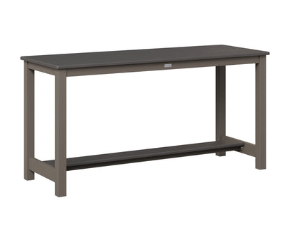 Berlin Gardens Balcony Table with Aluminum Base in Graphite, Smoke Gray top