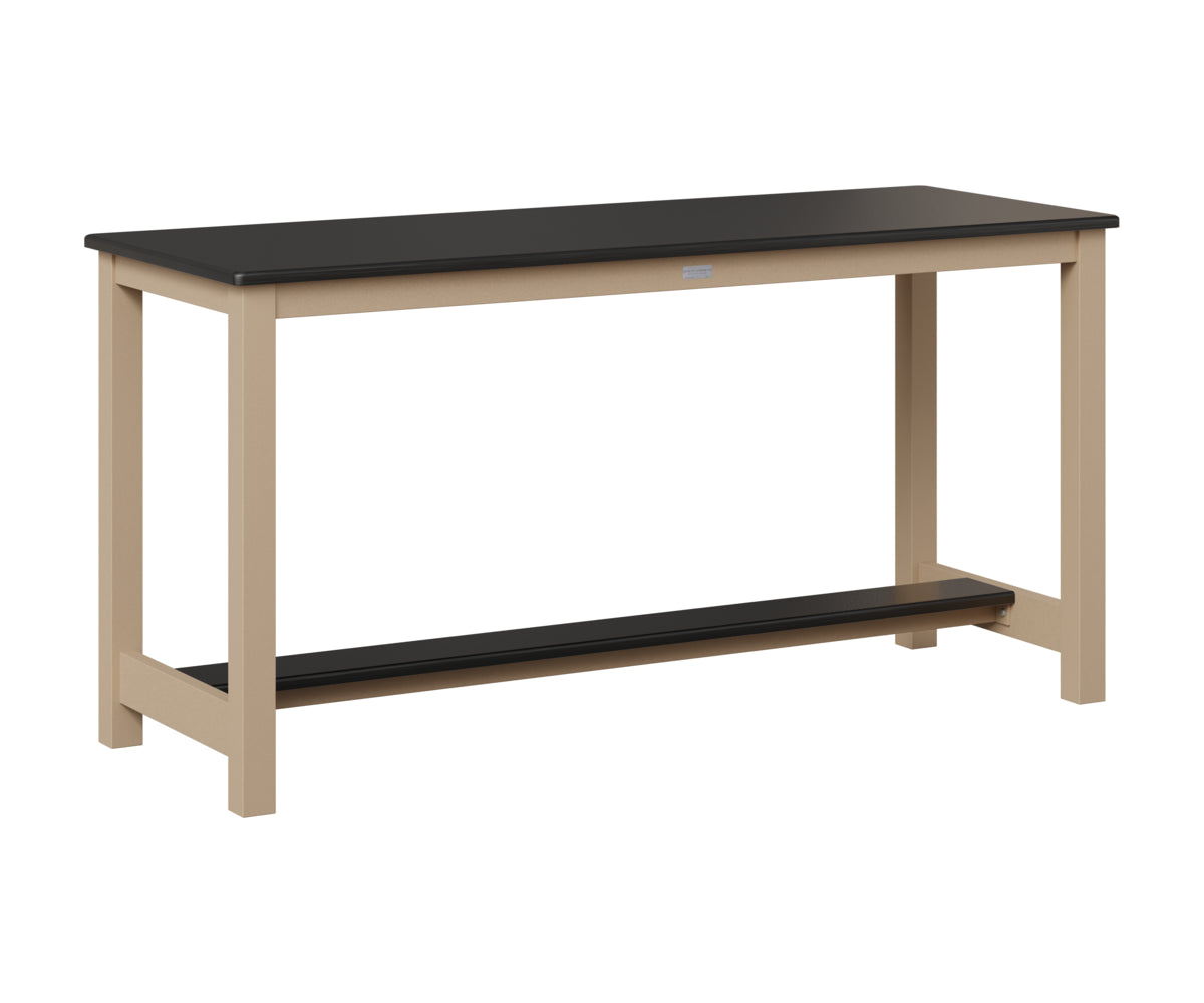 Berlin Gardens Balcony Table with Aluminum Base in Sahara Speckle, Hammered Black top