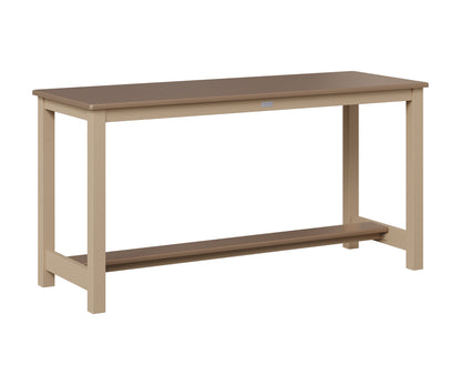 Berlin Gardens Balcony Table with Aluminum Base in Sahara Speckle, Hammered Bronze top