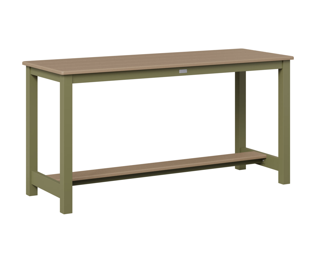 Berlin Gardens Balcony Table with Aluminum Base in Green Sage, Weatherwood top