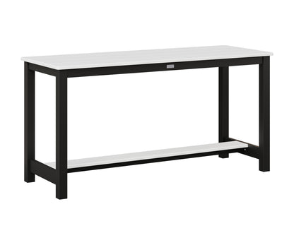 Berlin Gardens Balcony Table with Aluminum Base in Black, White top