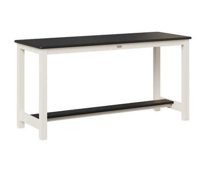 Berlin Gardens Balcony Table with Aluminum Base in White, Hammered Black top