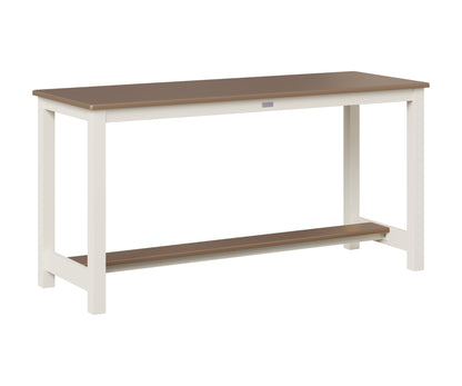 Berlin Gardens Balcony Table with Aluminum Base in White, Hammered Bronze top