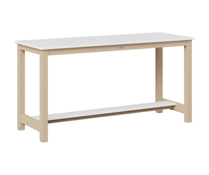 Berlin Gardens Balcony Table with Aluminum Base in Luna Multi, White top