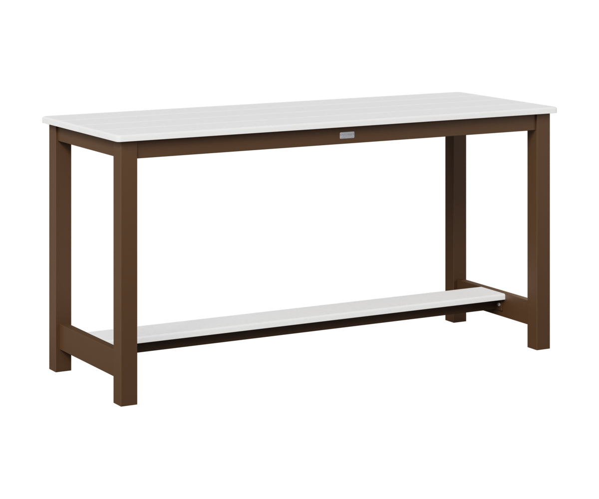 Berlin Gardens Balcony Table with Aluminum Base in Mesquite Wood Vein, White top