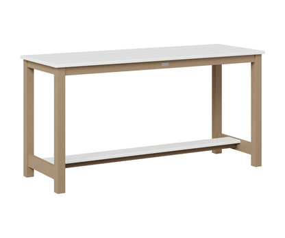 Berlin Gardens Balcony Table with Aluminum Base in Oak Wood Vein, White top