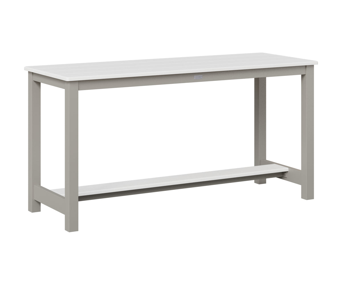 Berlin Gardens Balcony Table with Aluminum Base in Platinum Silver, White top