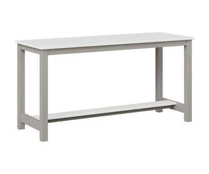 Berlin Gardens Balcony Table with Aluminum Base in Platinum Silver, White top