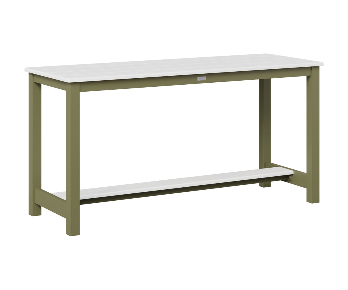 Berlin Gardens Balcony Table with Aluminum Base in Green Sage, White top