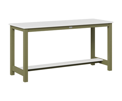 Berlin Gardens Balcony Table with Aluminum Base in Green Sage, White top