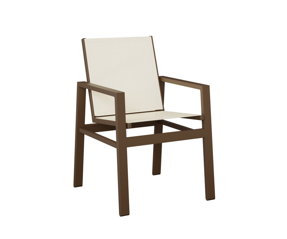 Berlin Gardens Vida Sling Dining Chair in Mesquite Wood Vein