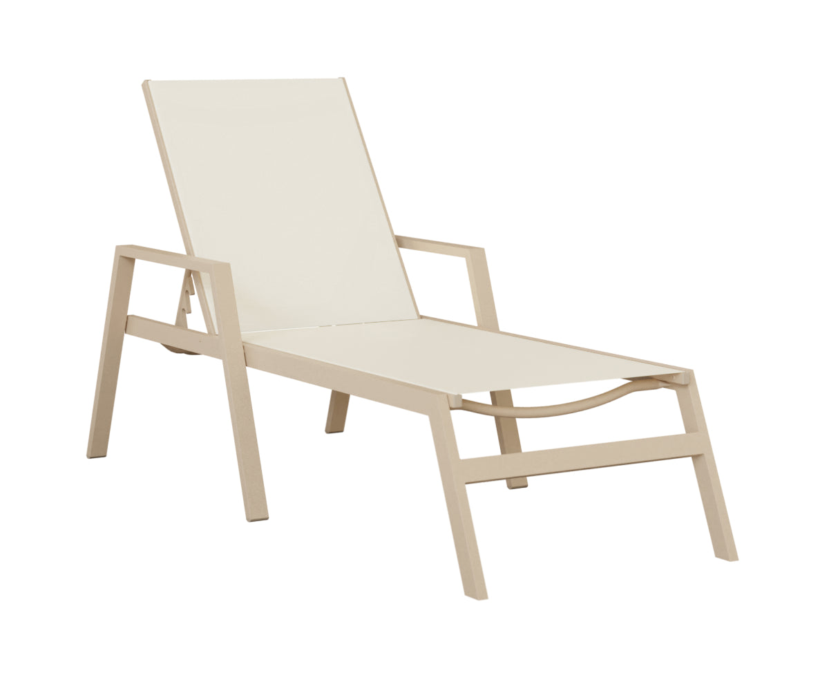 Berlin Gardens Vida Sling Chaise Lounge with Arms in Luna Multi